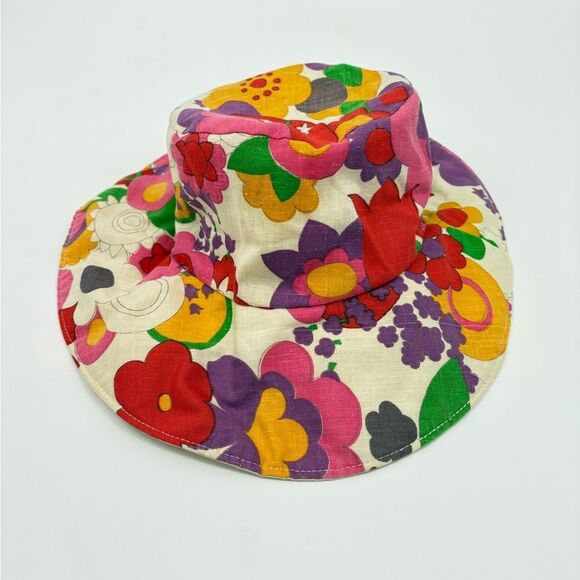 Vintage Accessories - Vintage retro Floral Bucket Hat
